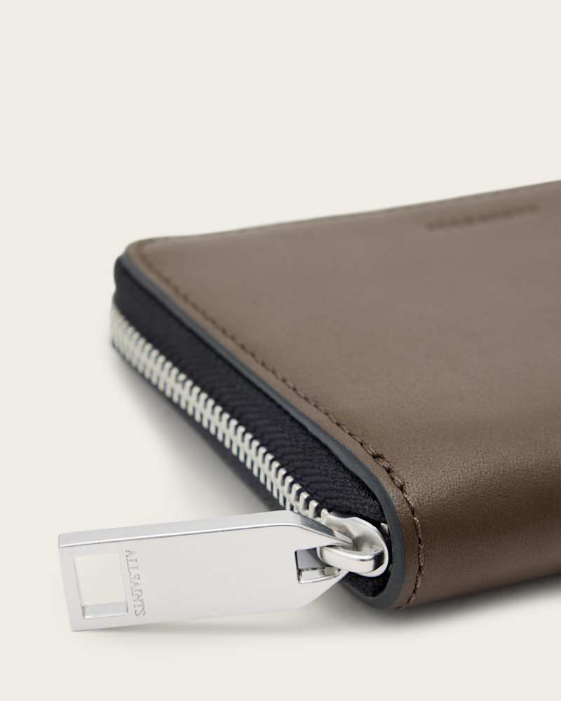 Lena Hex Zip Up Leather Wallet