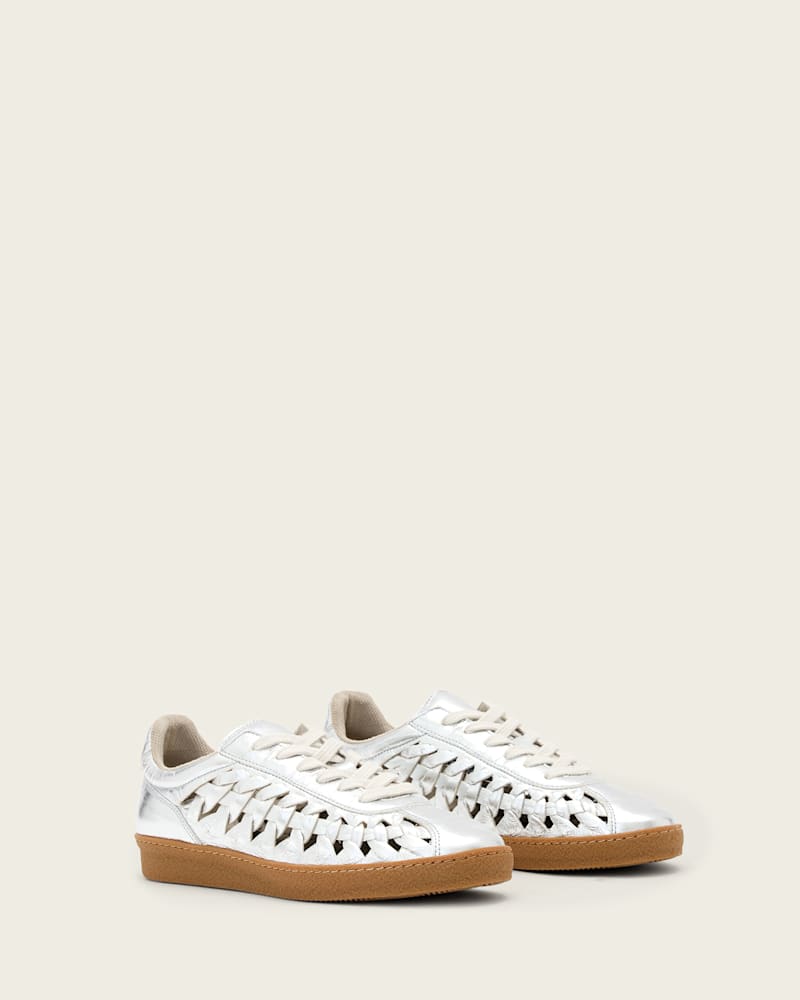 Velma Leather Woven Trainers