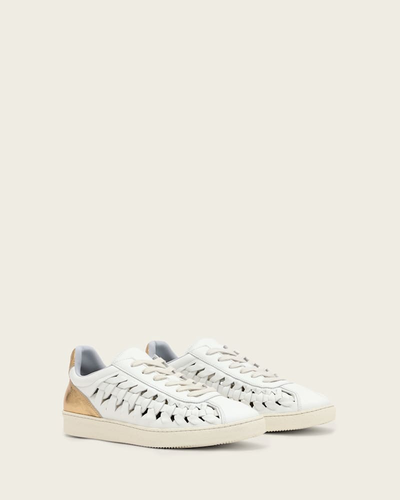Velma Leather Woven Trainers