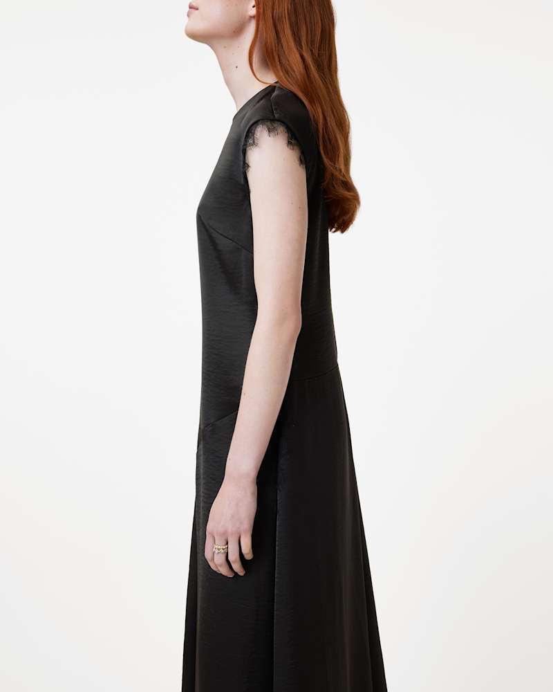 Lyra Lace Trim Midi Dress