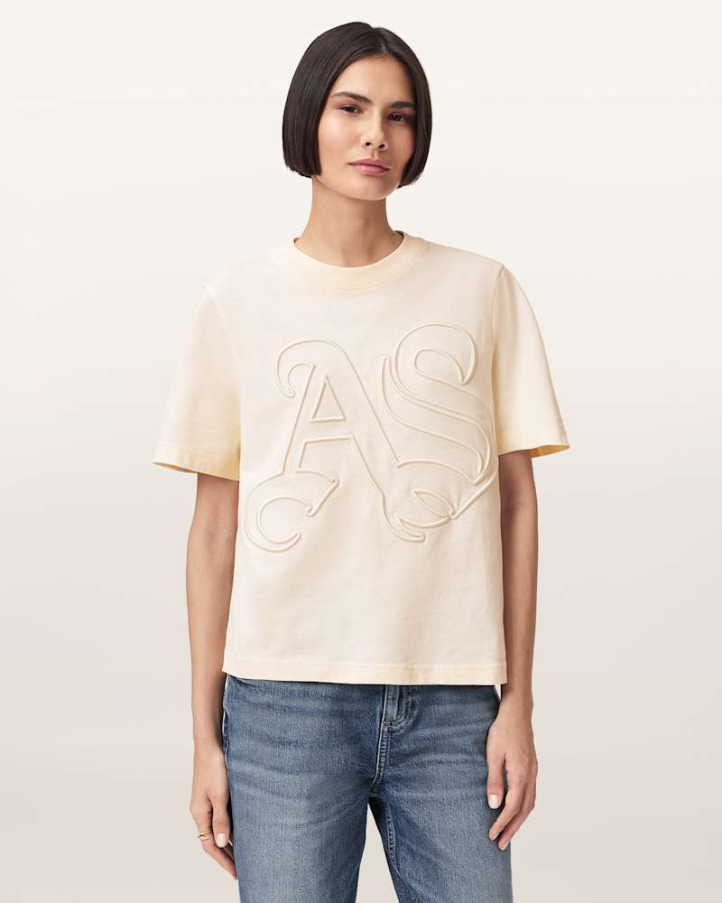 Lisa Embossed Crew Neck T-Shirt