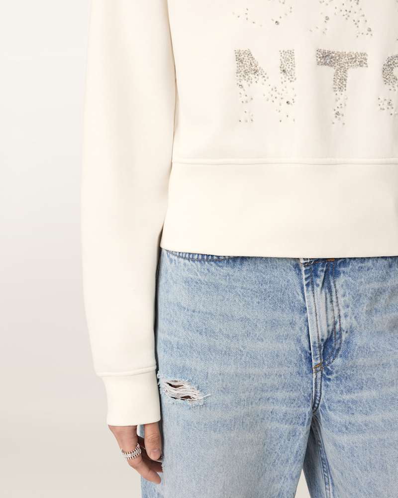 Stacks Separo Embellished Cropped Sweatshirt