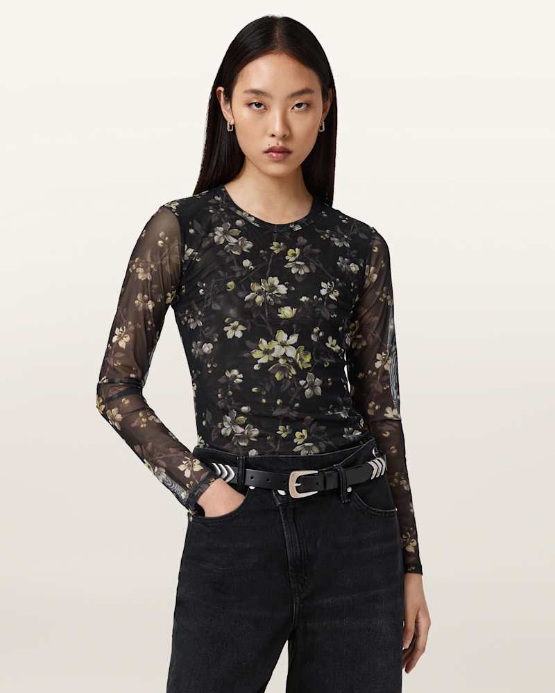 Ellie Mesh Long Sleeve T-Shirt