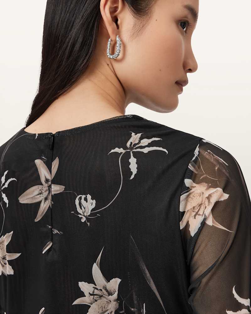 Caia Floral Mesh Top