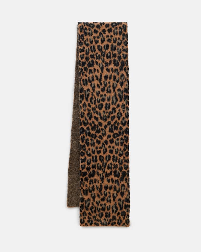 Lex Leopard Print Brushed Scarf