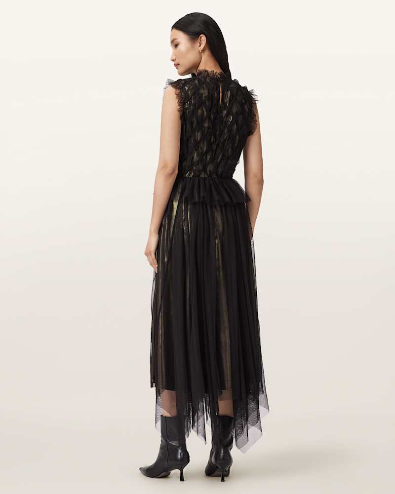 Lola Metallic Midi Dress