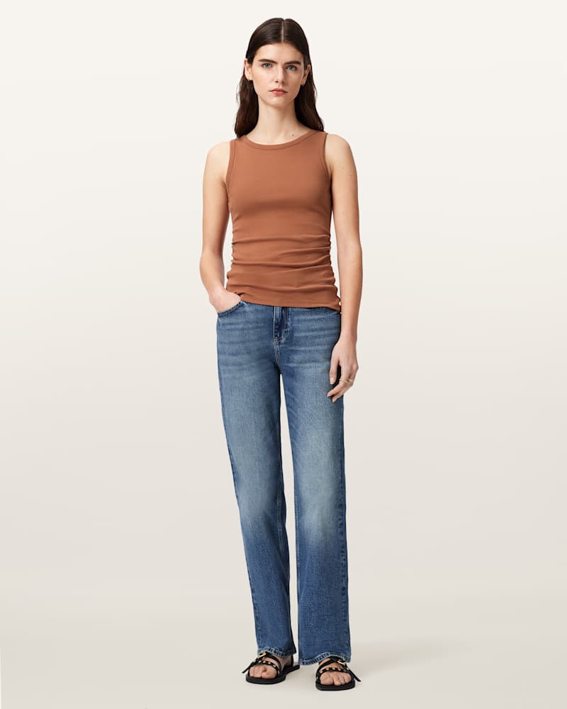 Katarina Boat Neck Slim Fit Tank Top