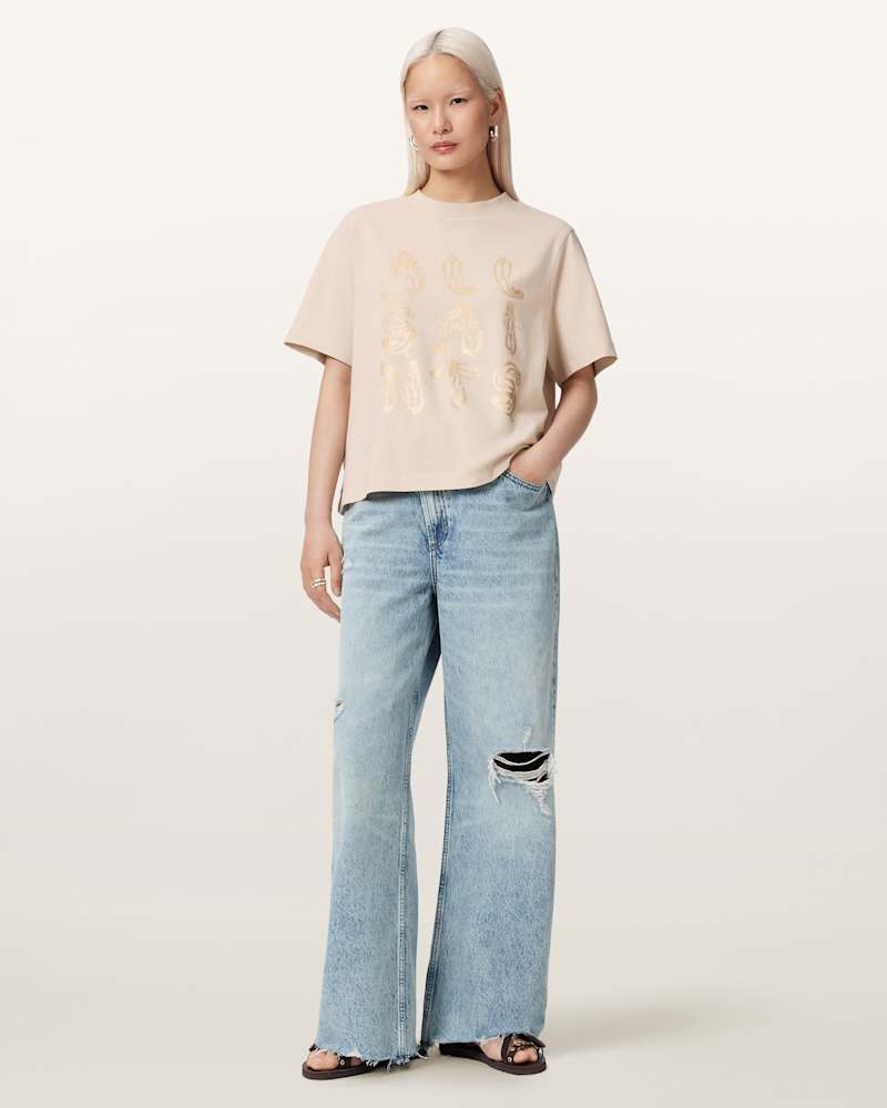 Ella Lisa Boxy Embellished T-Shirt 
