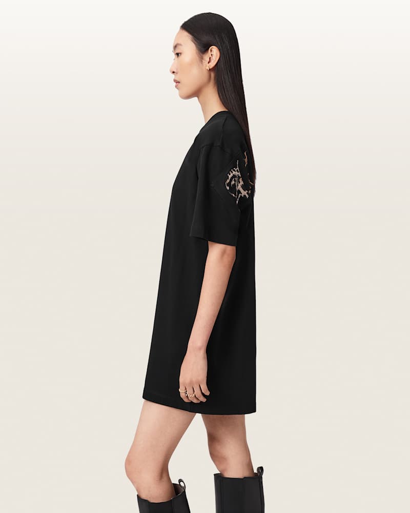 Fuse Appliqué Cotton T-Shirt Dress