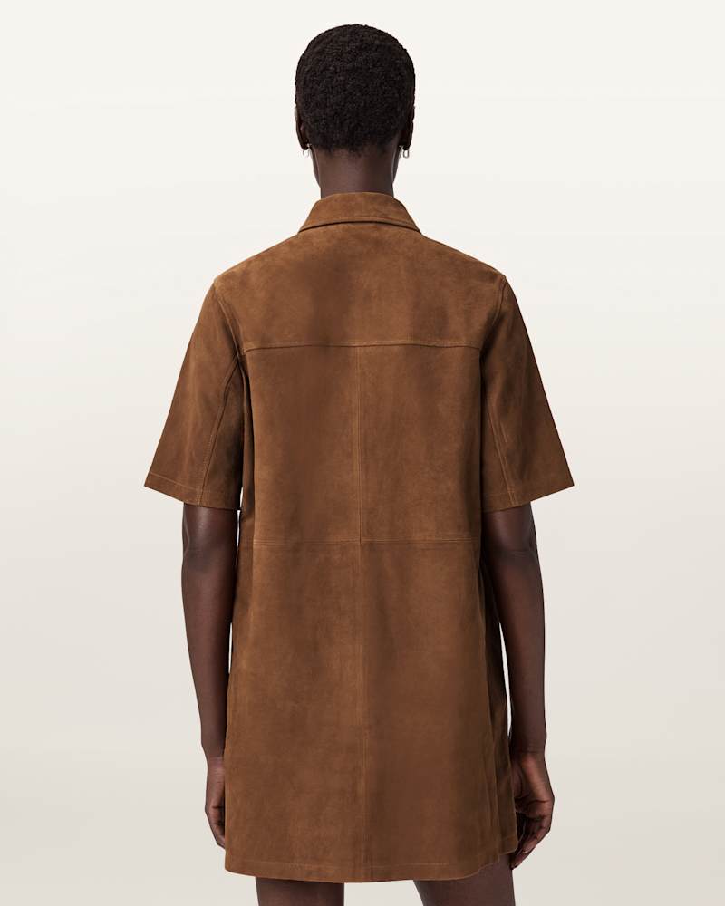 Rock Suede Mini Shirt Dress
