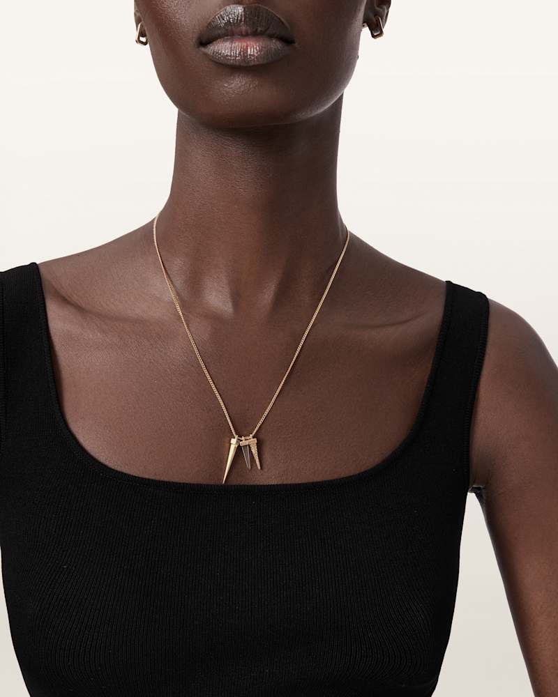 Laio Pave Spike Necklace