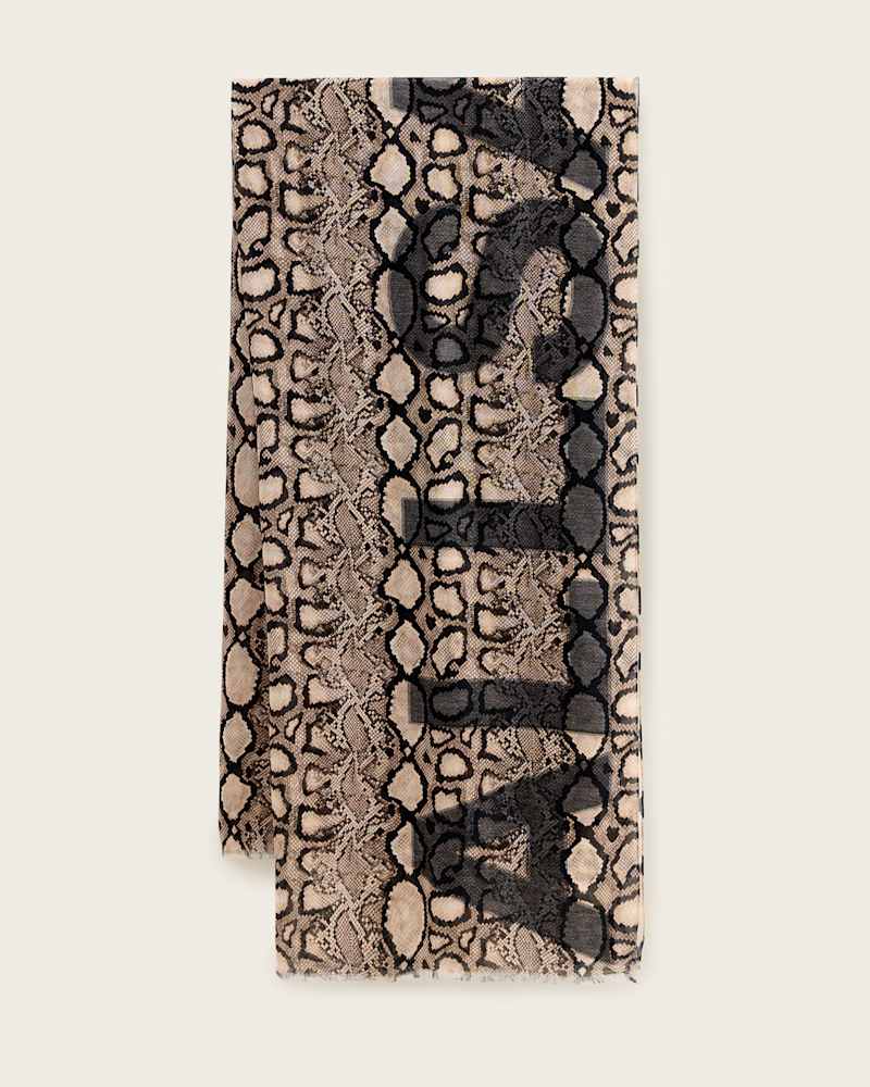 Flow Snake Print Logo Pareo Scarf