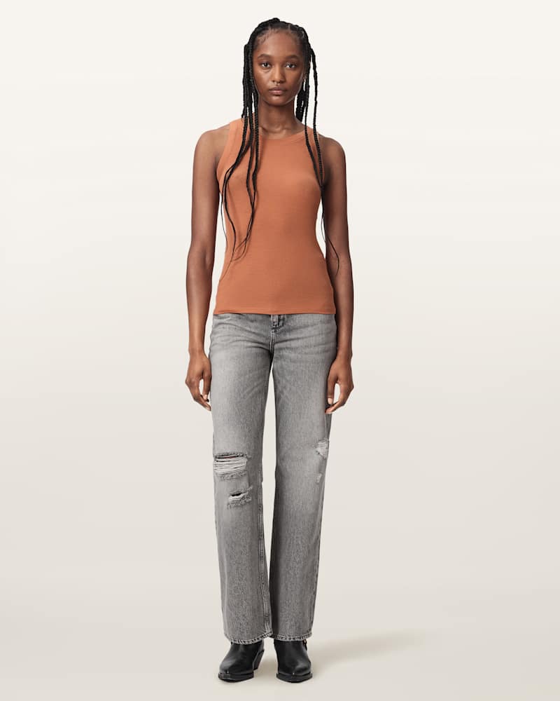 Rina Crew Neck Sleeveless Tank Top