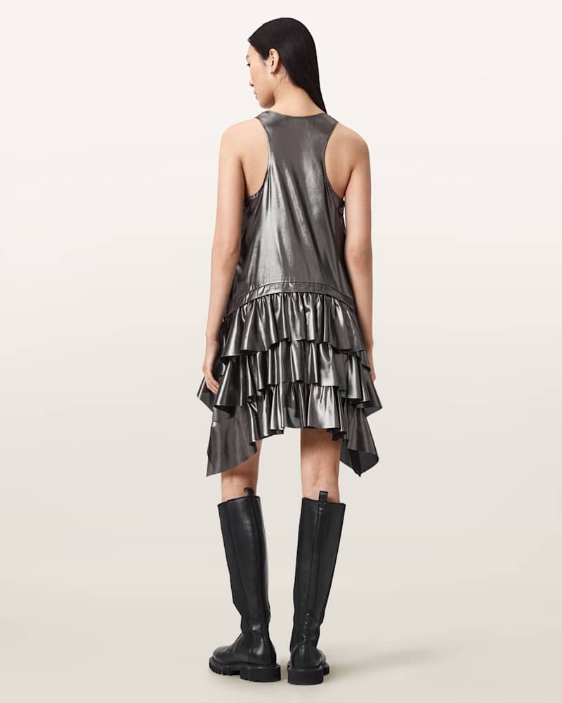 Cavarly Metallic Mini Dress