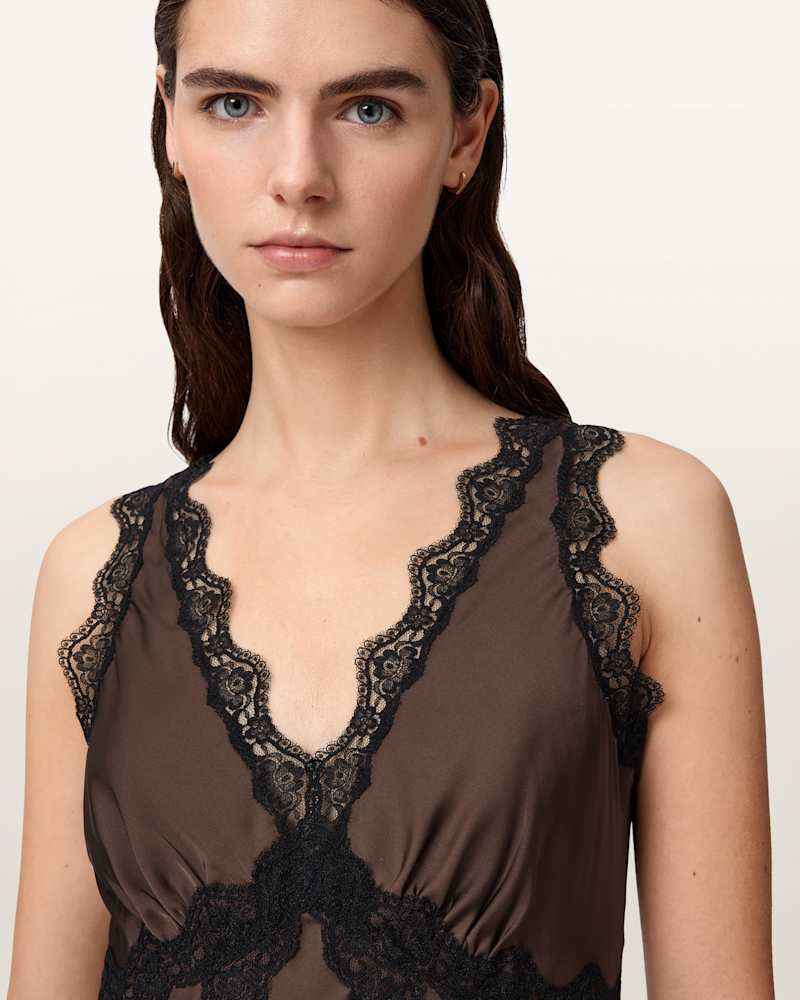 Ilka Asymmetric Lace Mini Dress 