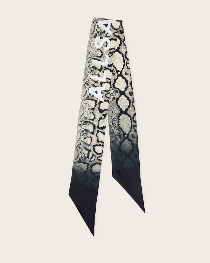 Flow Snake Print Logo Headscarf