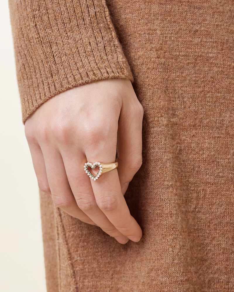 Vida Heart Beaded Ring
