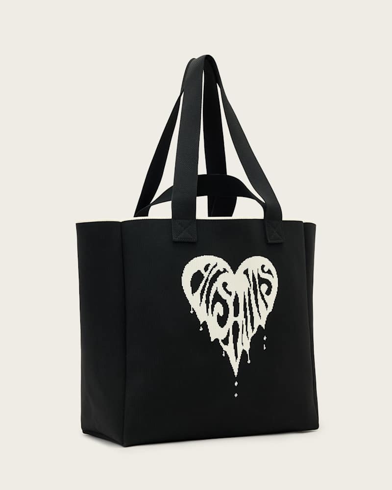 Izzy Heart Large Knitted Tote Bag
