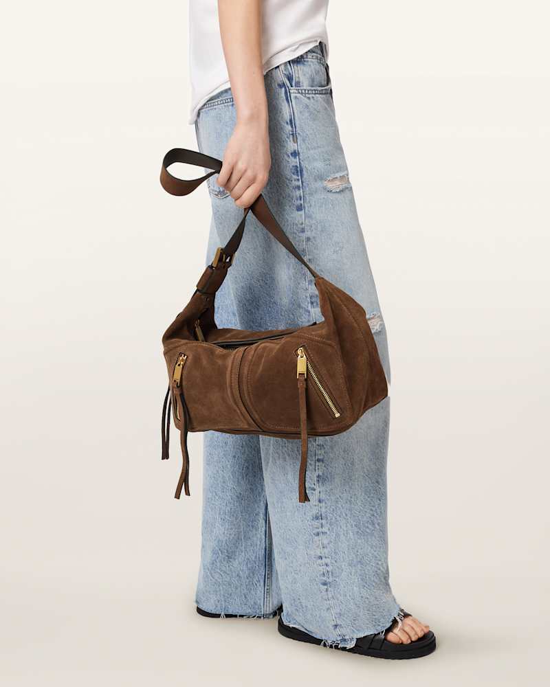 Jean Rey Suede Shoulder Bag