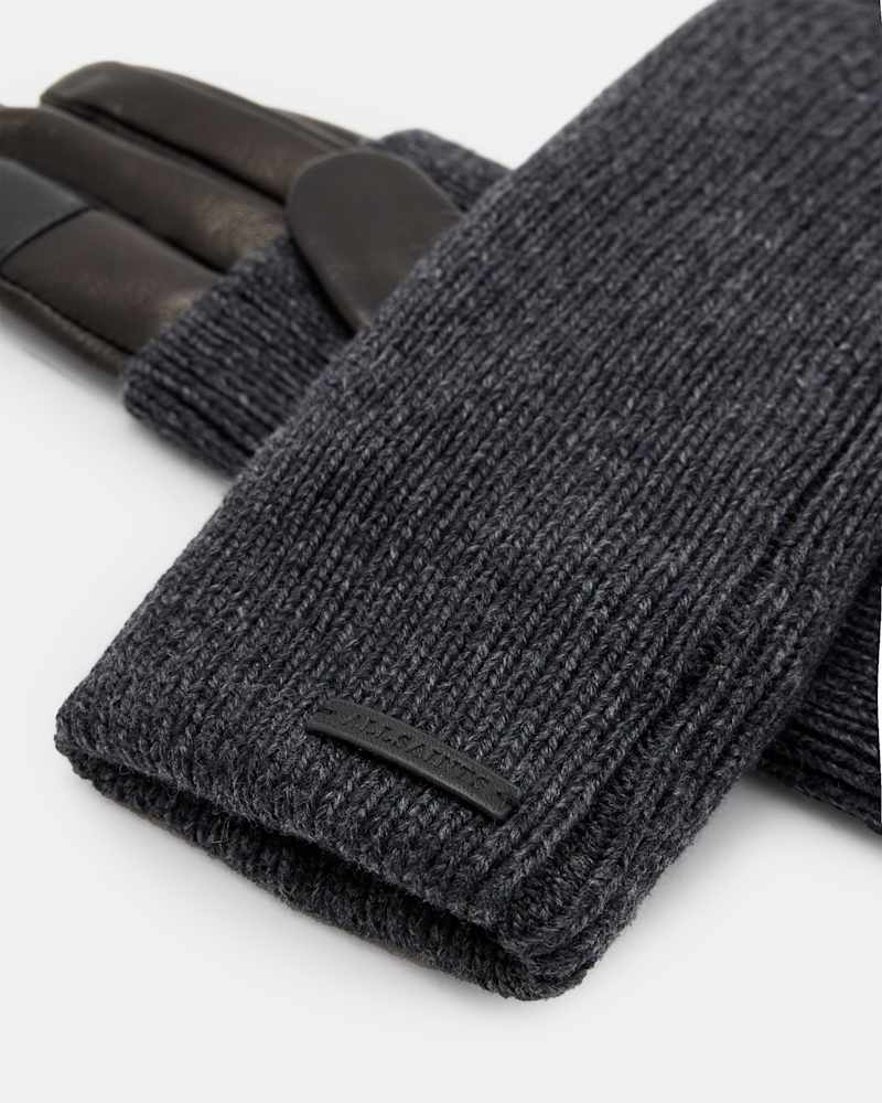 Zoya Knitted Cuff Leather Gloves
