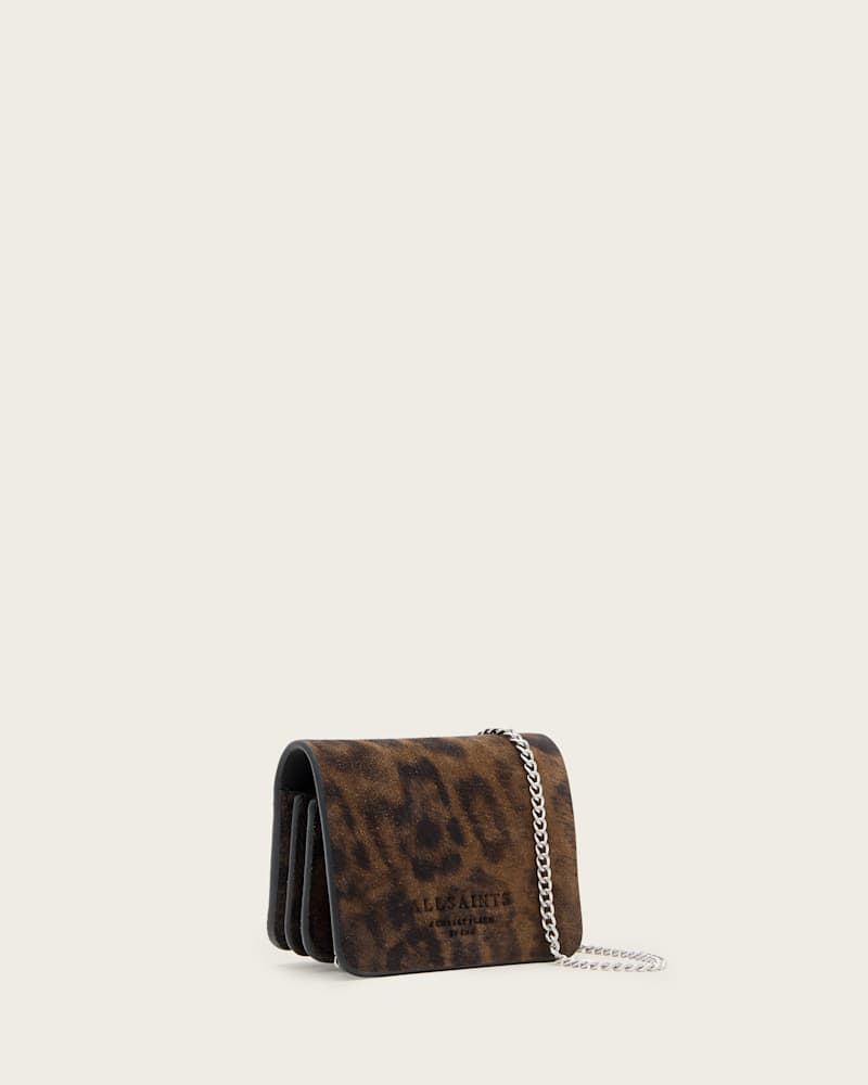 Honore Leopard Print Suede Crossbody Bag