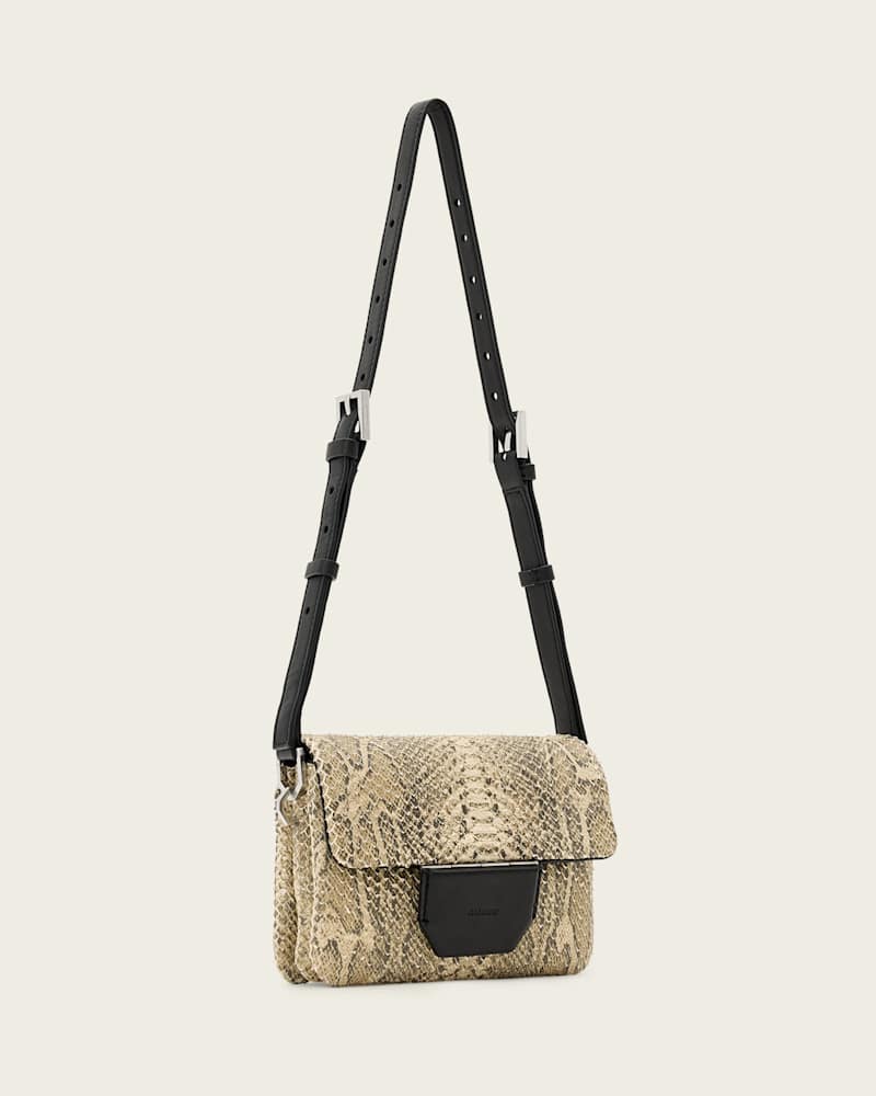 Jupiter Leather Snake Crossbody Bag