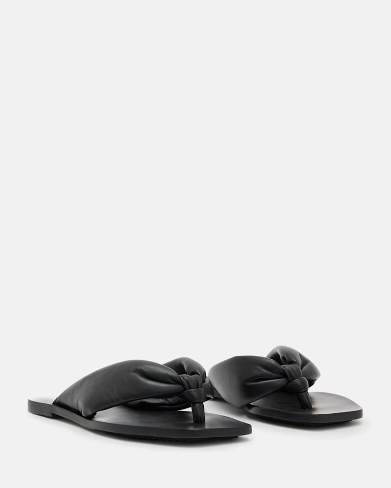 Loop Knotted Leather Sandals