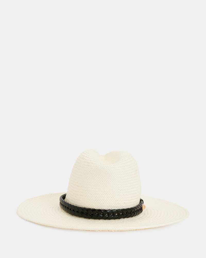 Athena Studded Straw Fedora Hat