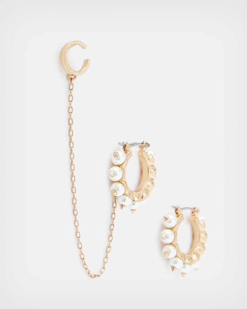 Dana Pearl Hoop Earring Cuff