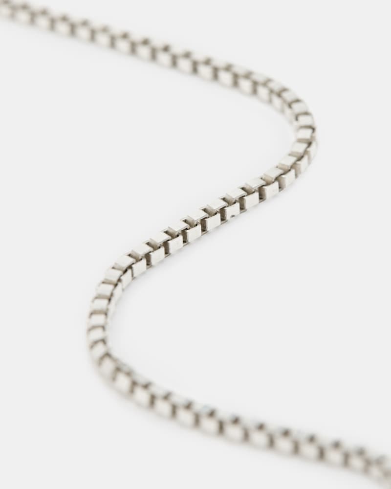 Box Chain Fine Sterling Silver Necklace