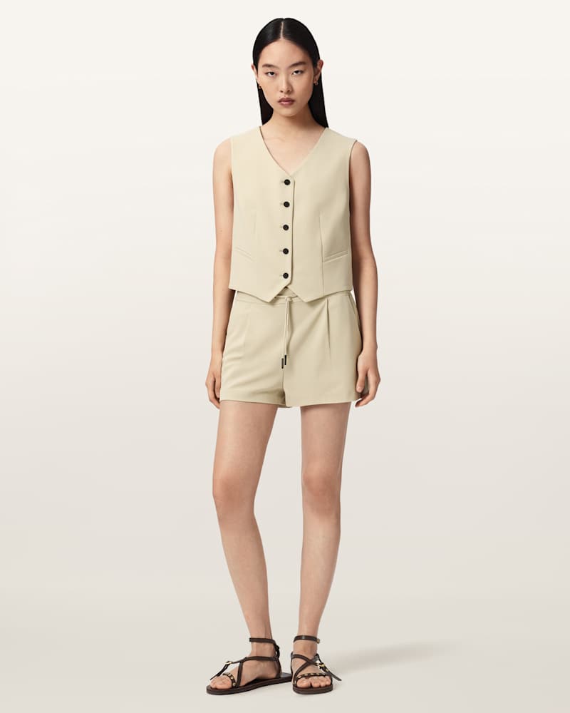 Aleida Drawcord Waist Tailored Shorts