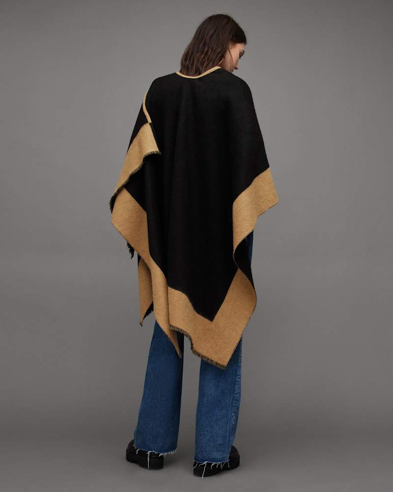 Saints Border Logo Wool Ruana Scarf