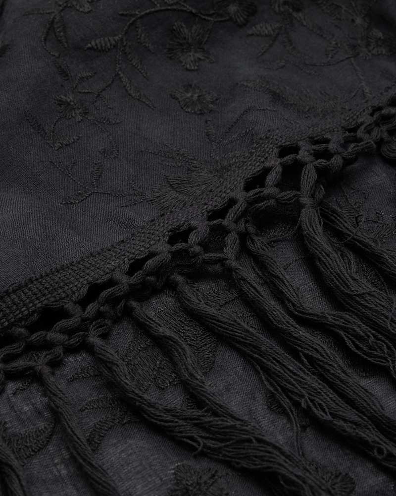 Otto Embroidered Ruana Scarf
