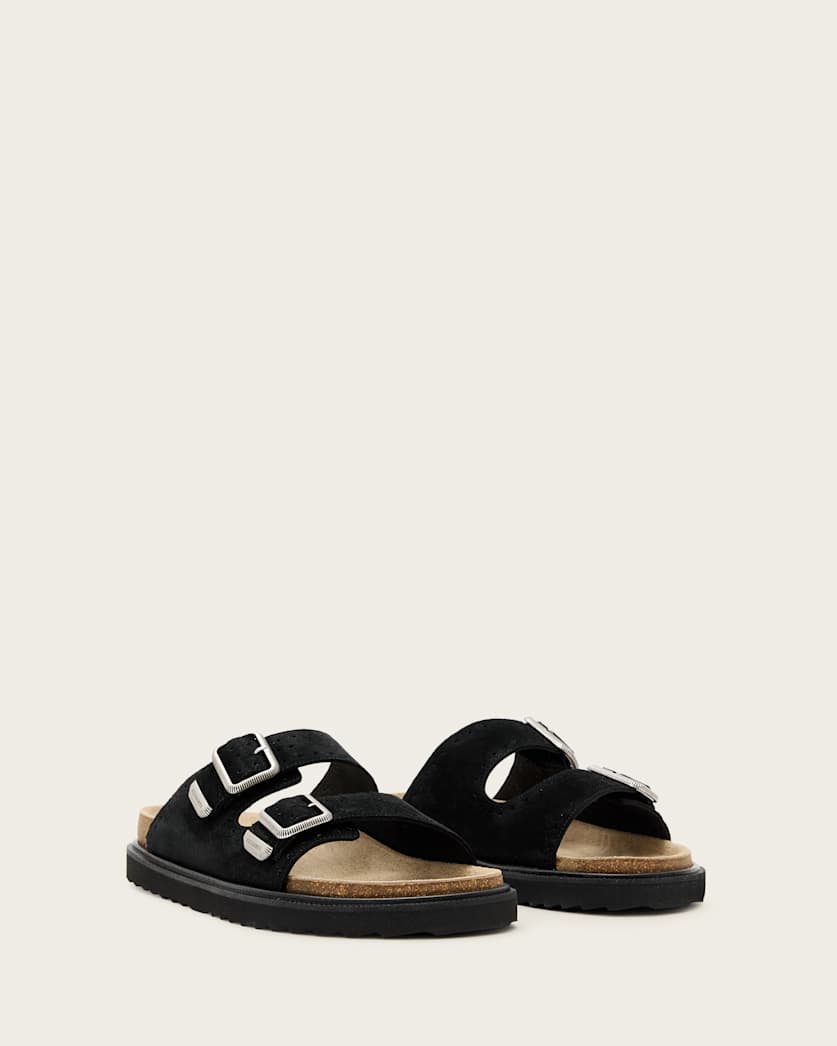 Randal Buckled Suede Sandals