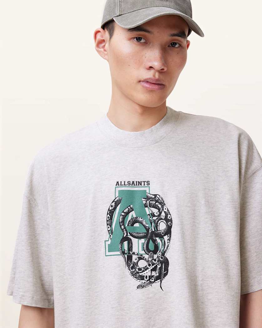 Caduceus Oversized Graphic Printed T-Shirt