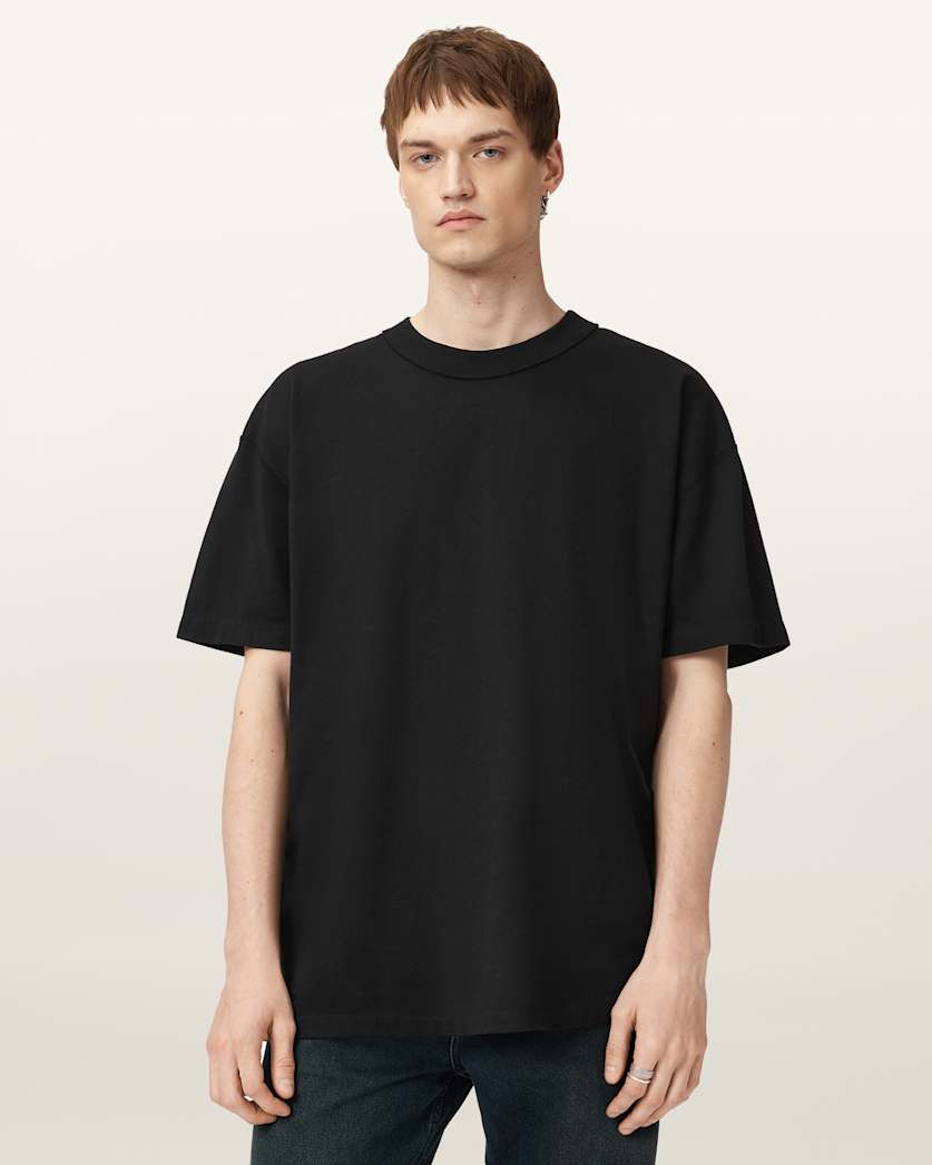 Nero Mock Neck Short Sleeve T-Shirt