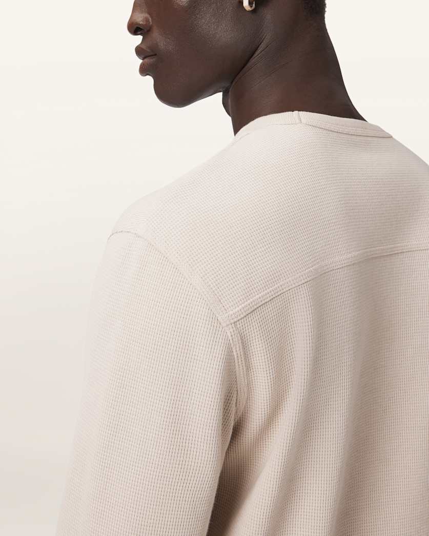 Ellis Waffle Texture Long Sleeve Crew