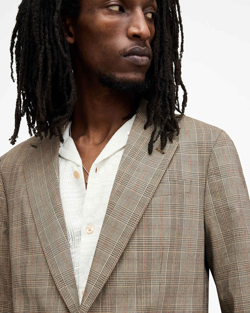 Maffrett Checked Skinny Fit Blazer