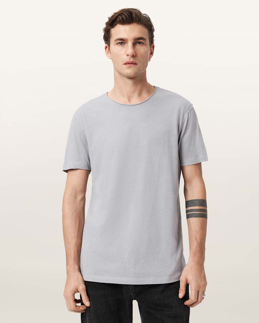 Figure Crew Neck Raw Edge T-Shirt
