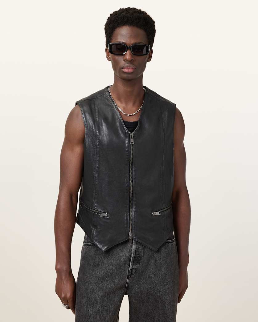 Davies Leather Waistcoat