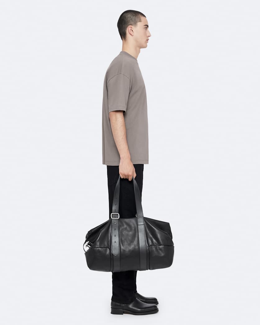 Flocked-logo oversized cotton T-shirt