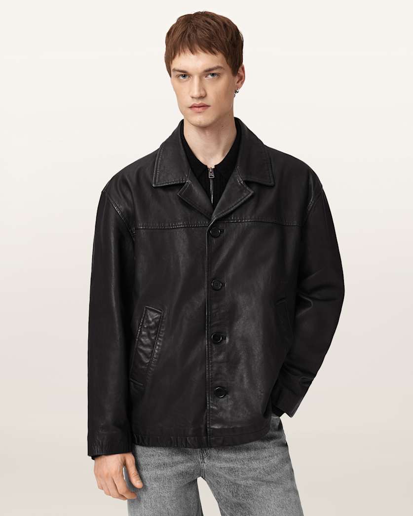 Bradwell Boxy Leather Coat