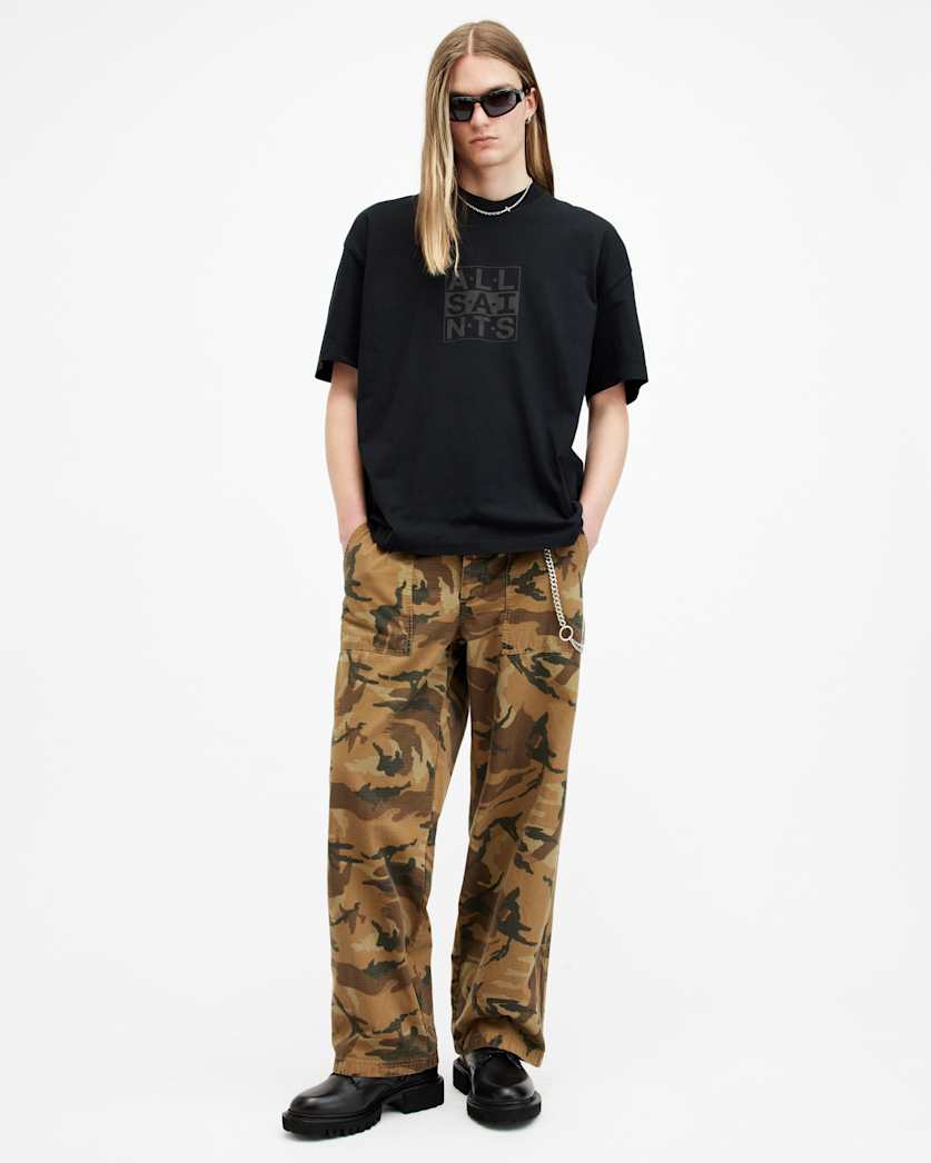 Below Logo Printed Oversized T-Shirt