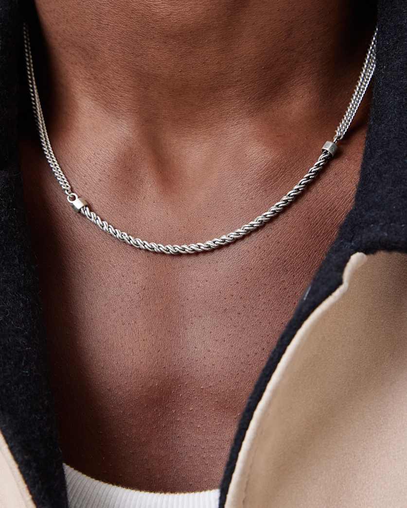 Mali Twisted Sterling Silver Necklace