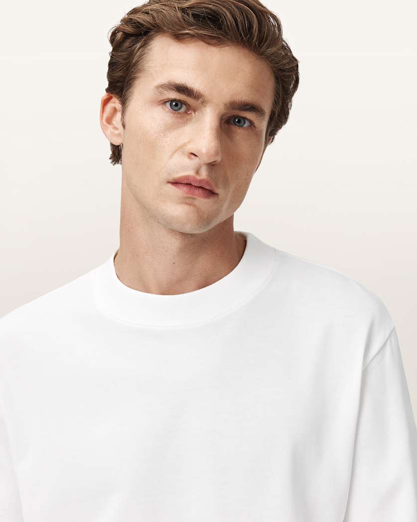 Nero Mock Neck Relaxed Fit T-Shirt
