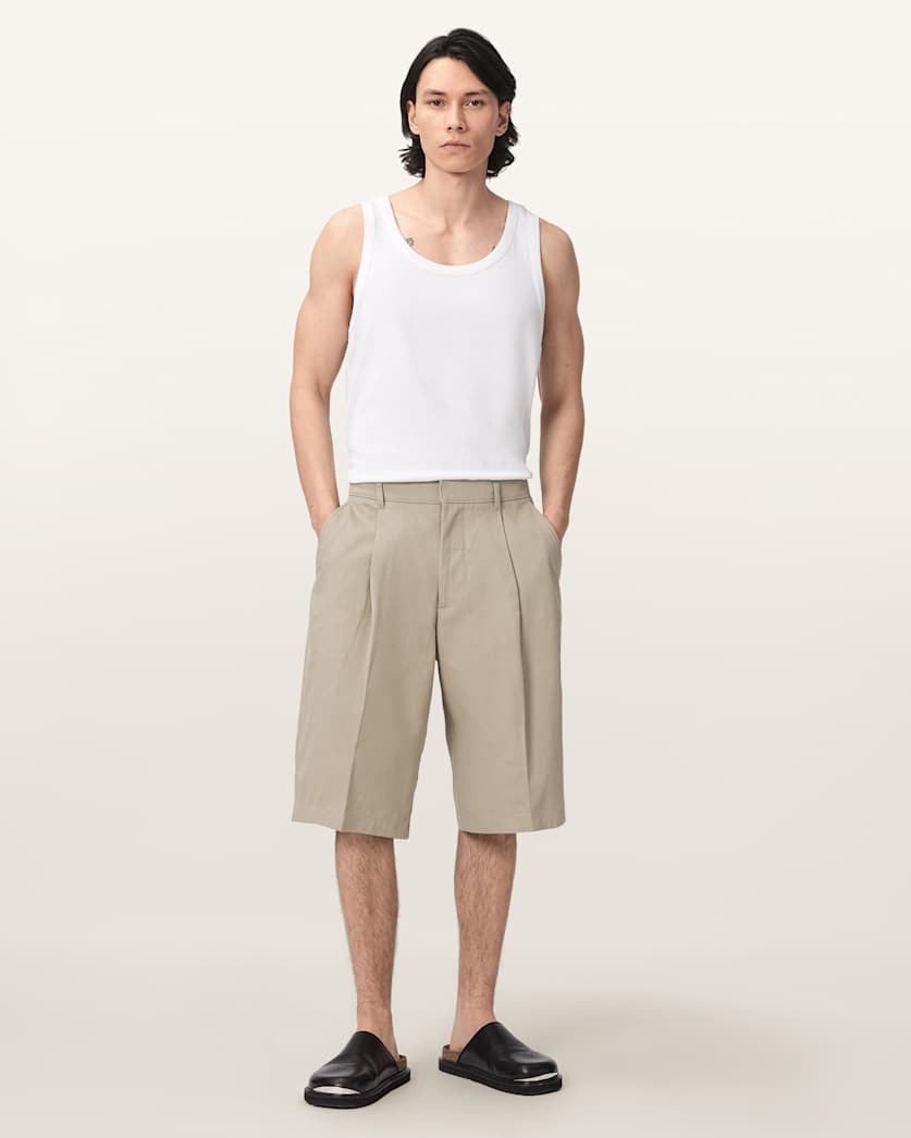 Castro Wide Leg Cotton Shorts