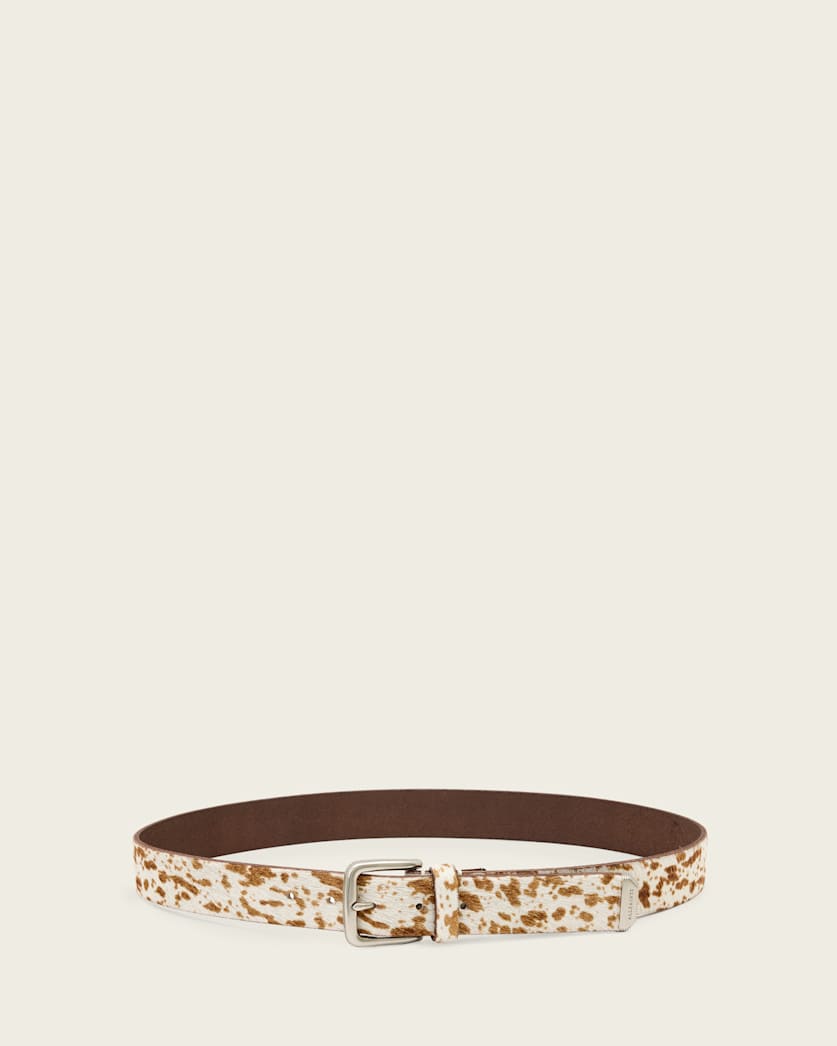 Ash Hair Calf Leather Belt