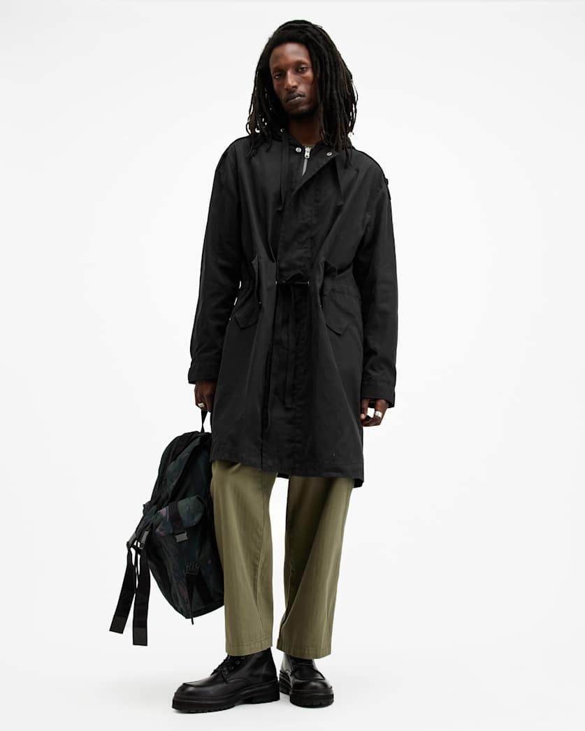 Birdman Hooded Oversized Parka Coat