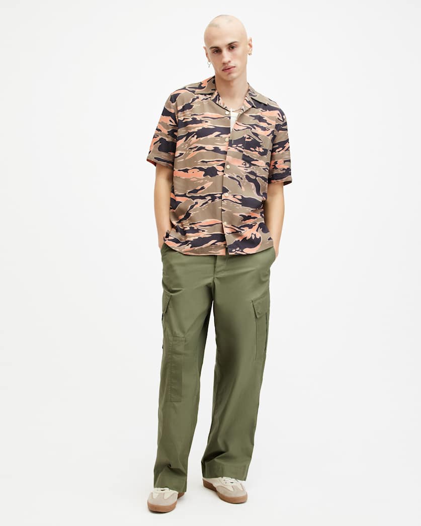 Solar Camouflage Print Relaxed Fit Shirt