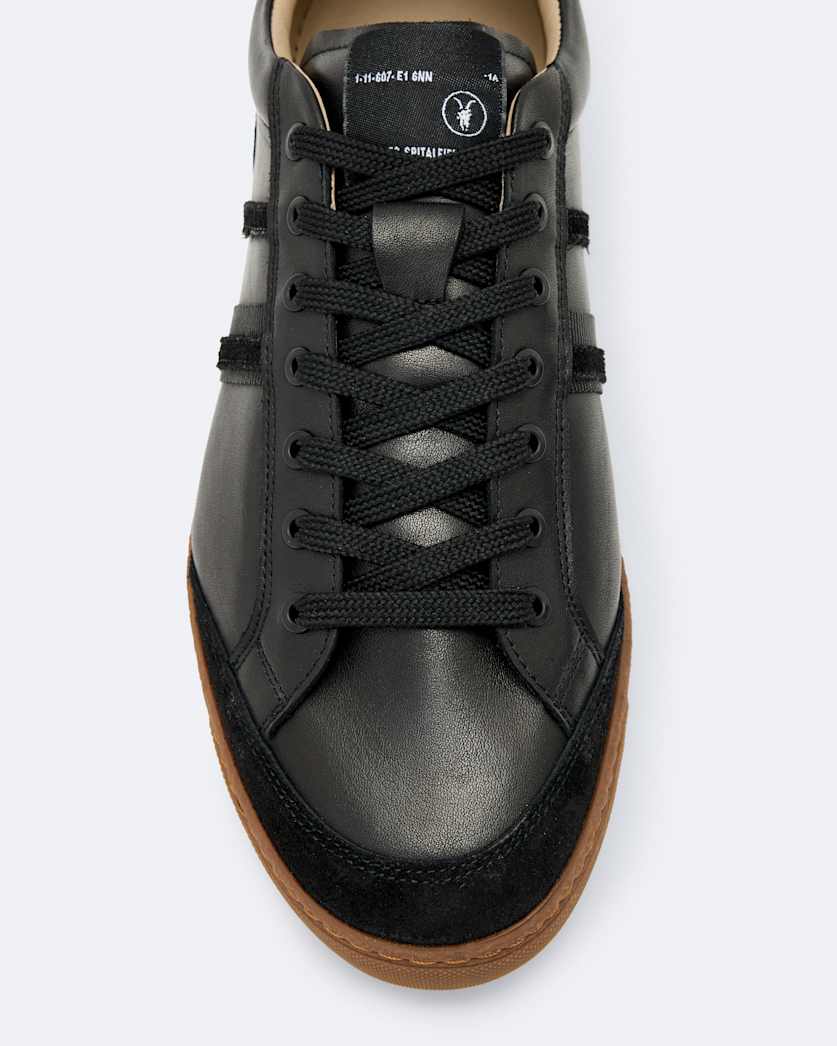 Sheer Contrast Leather Trainers